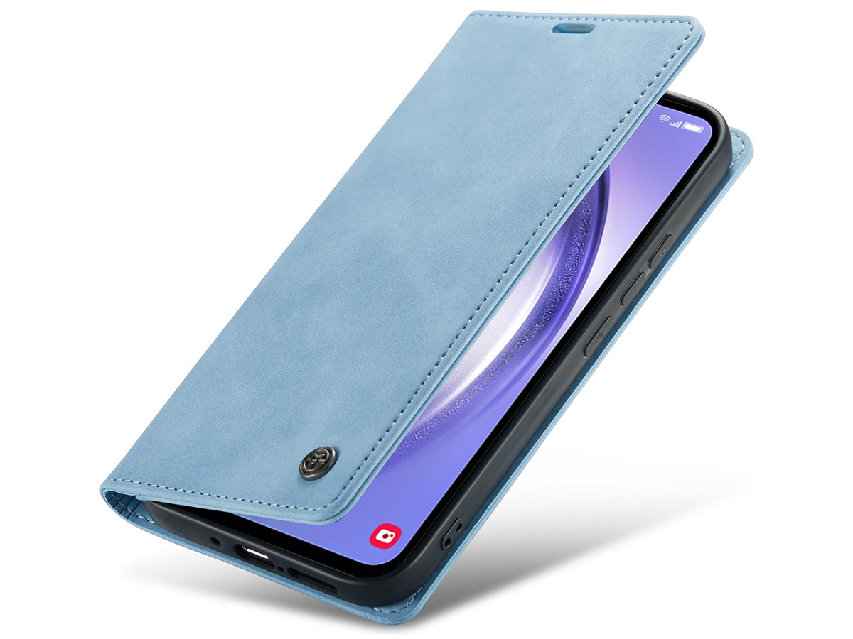 CaseMania Vintage Slim Bookcase Lichtblauw - Samsung Galaxy A34 hoesje