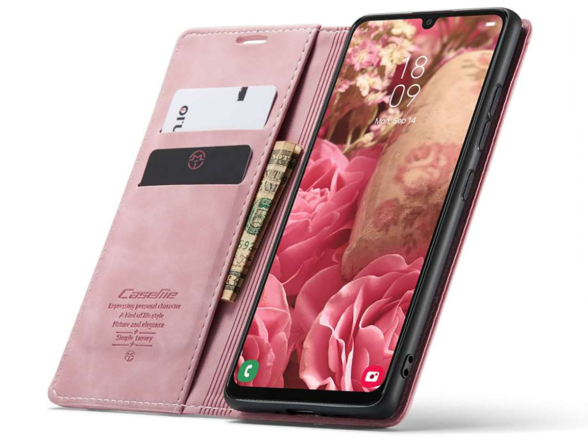 CaseMania Vintage Slim Bookcase Roze - Samsung Galaxy A34 hoesje