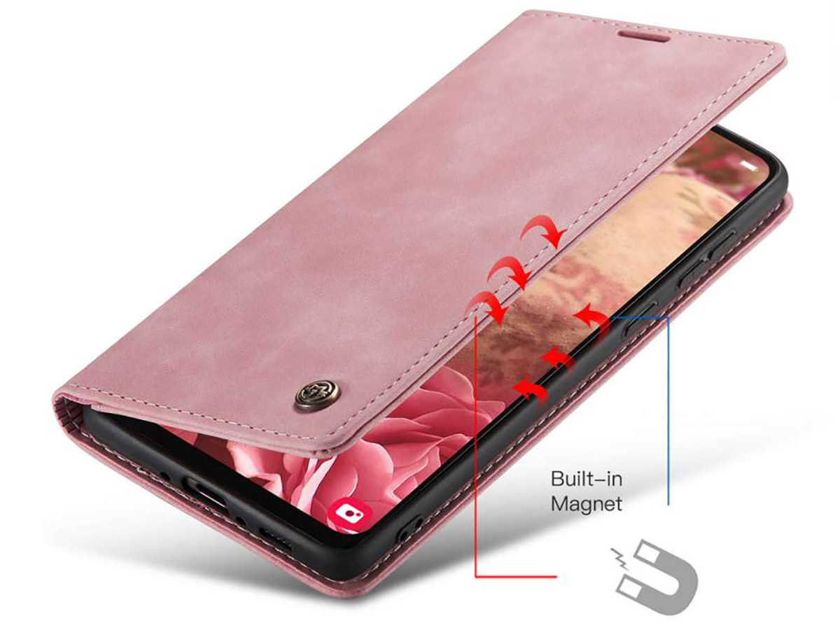 CaseMania Vintage Slim Bookcase Roze - Samsung Galaxy A34 hoesje