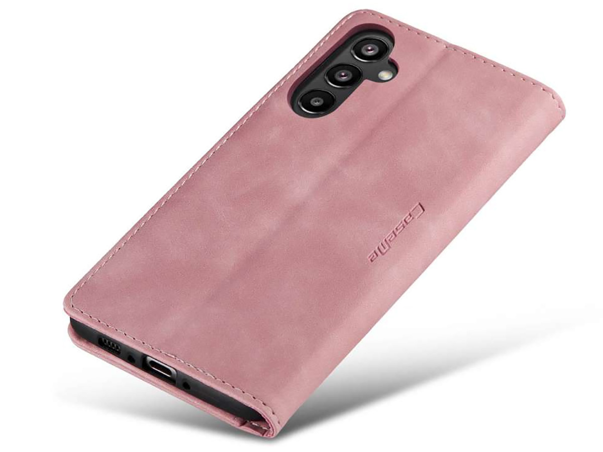 CaseMania Vintage Slim Bookcase Roze - Samsung Galaxy A34 hoesje