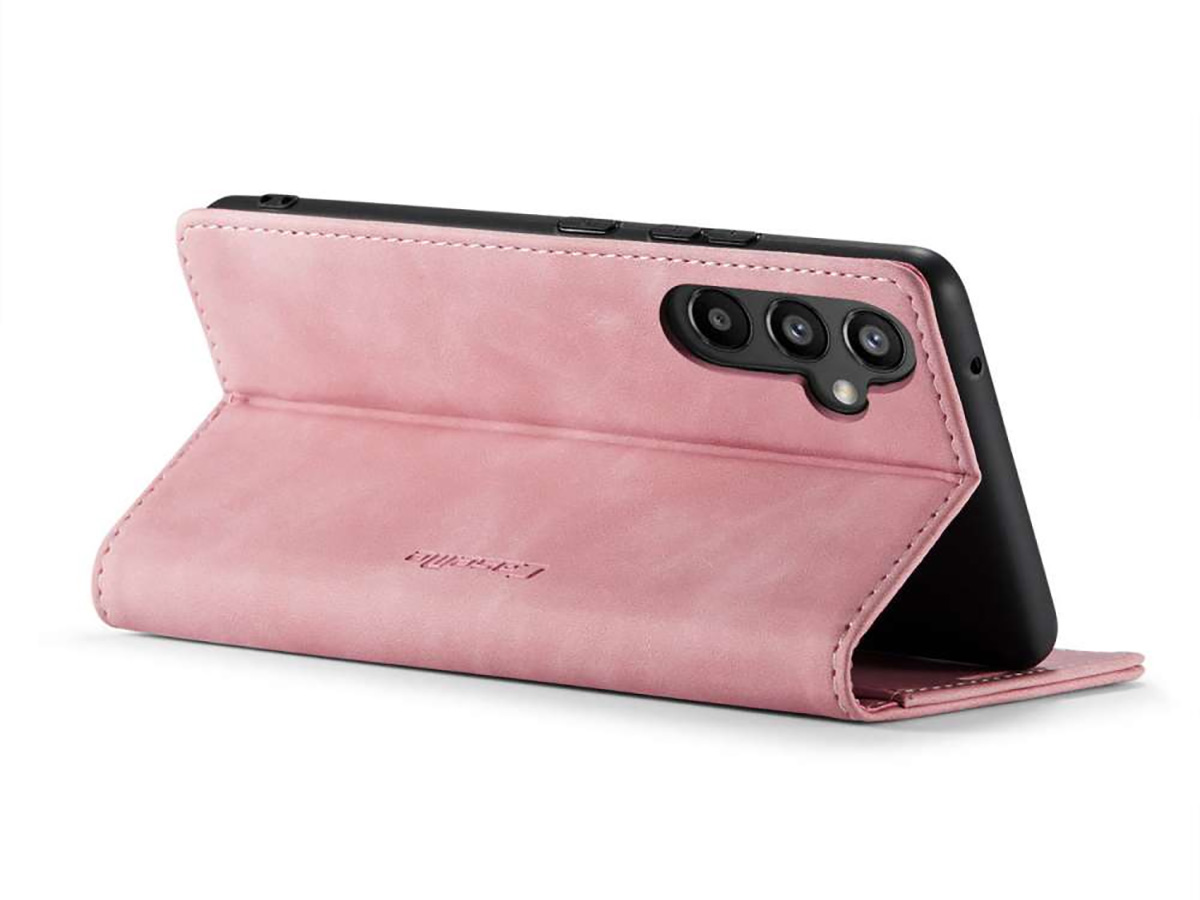 CaseMania Vintage Slim Bookcase Roze - Samsung Galaxy A34 hoesje