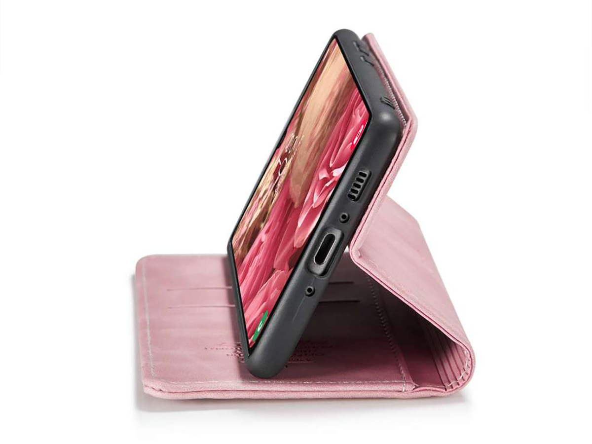 CaseMania Vintage Slim Bookcase Roze - Samsung Galaxy A34 hoesje