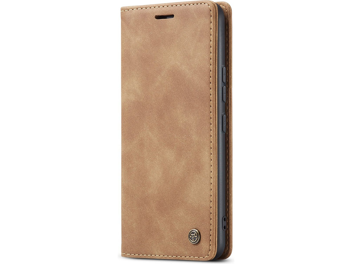 CaseMania Vintage Slim Bookcase Bruin - Samsung Galaxy A35 hoesje