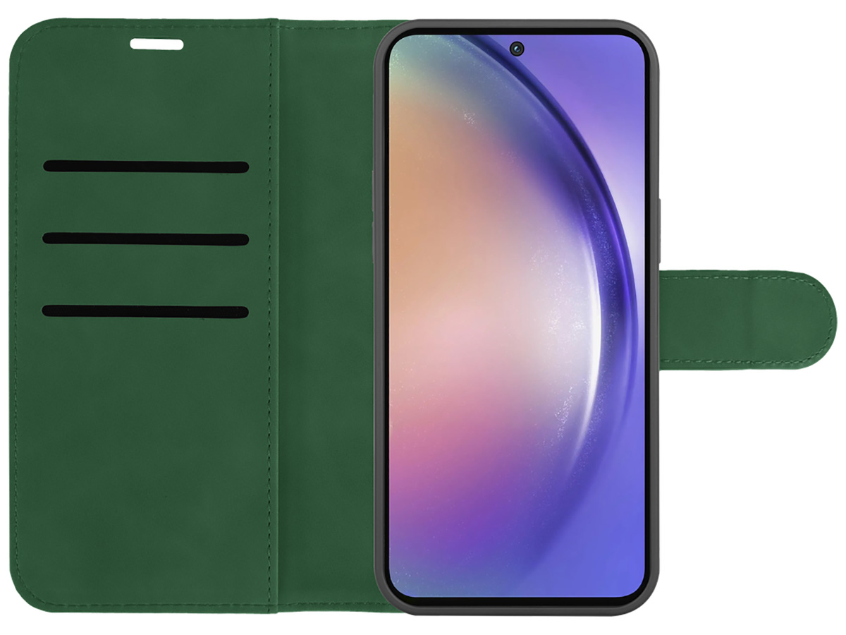 Just in Case Magnetic 2-in-1 Wallet Folio Groen - Samsung Galaxy A35 hoesje