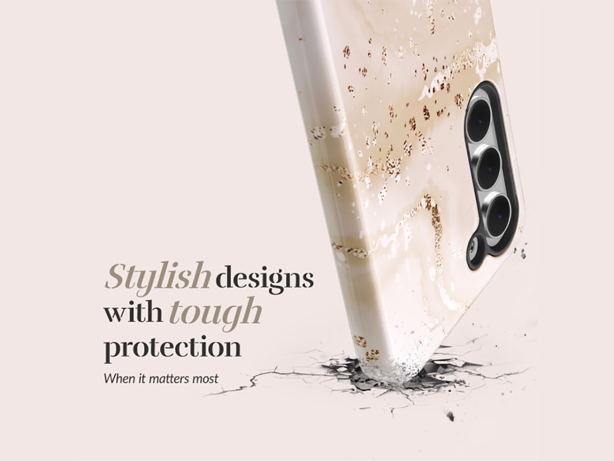 MIO Gold Marble Magsafe Case - Samsung Galaxy A35 Hoesje