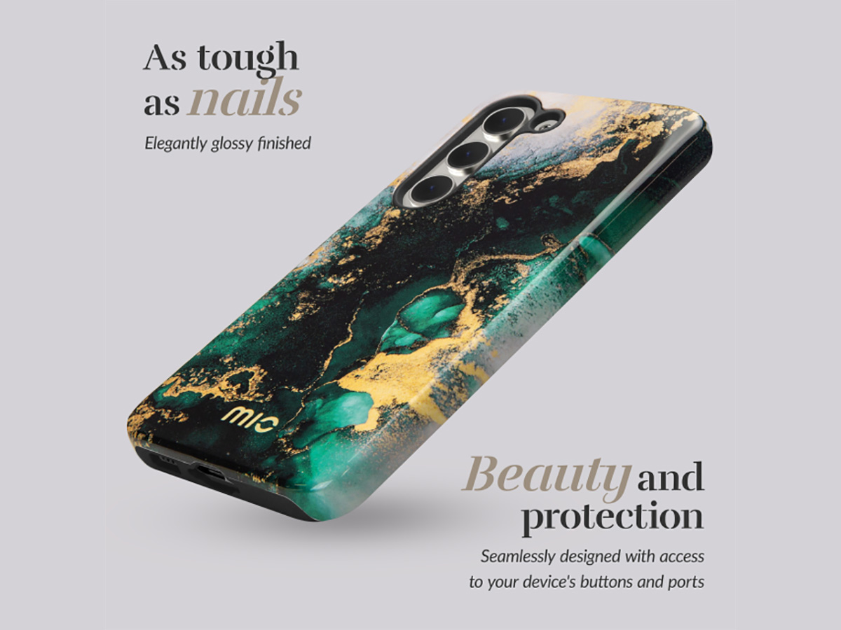 MIO Green Marble Magsafe Case - Samsung Galaxy A35 Hoesje