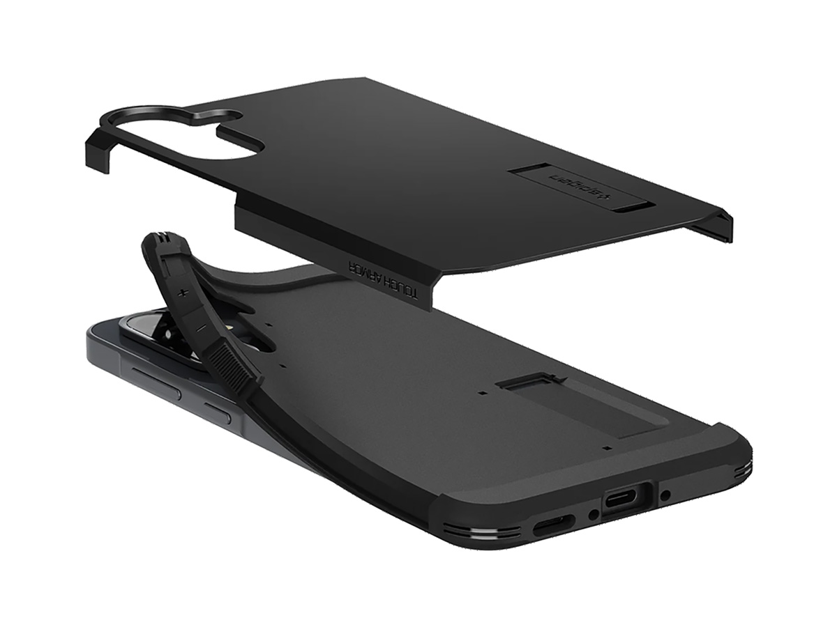 Spigen Tough Armor Case Zwart - Samsung Galaxy A36 Hoesje