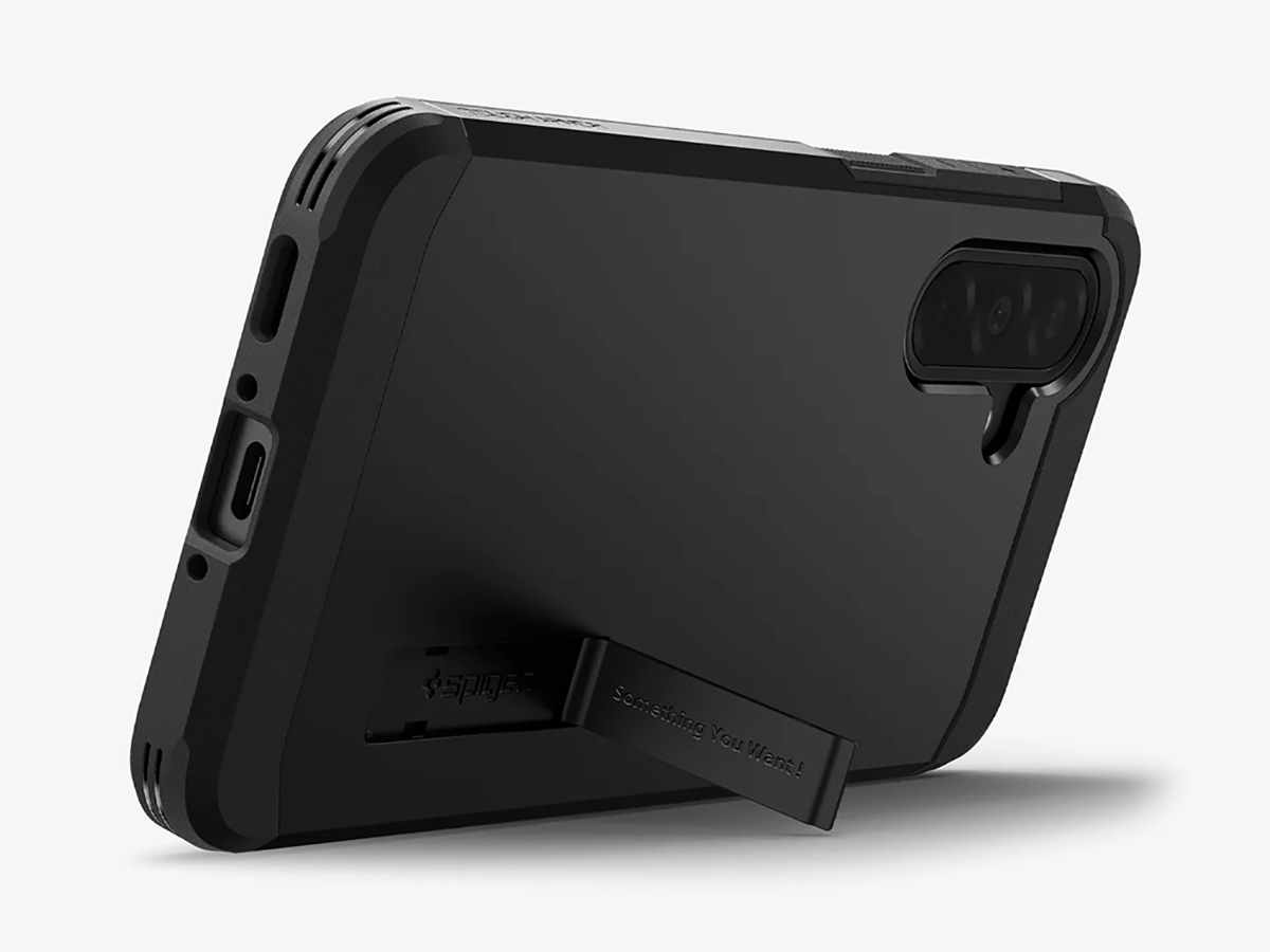 Spigen Tough Armor Case Zwart - Samsung Galaxy A36 Hoesje