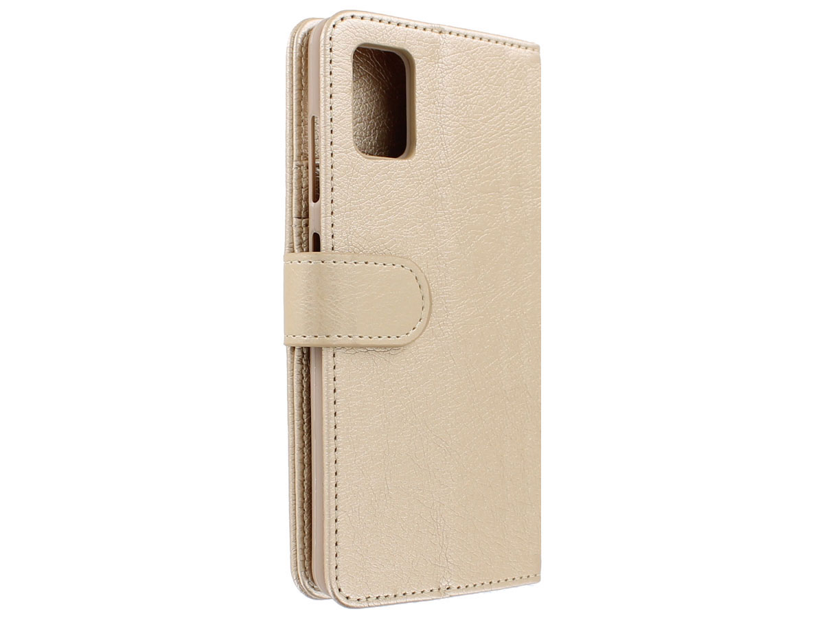 Book Case met Ritsvakje Goud - Samsung Galaxy A41 hoesje