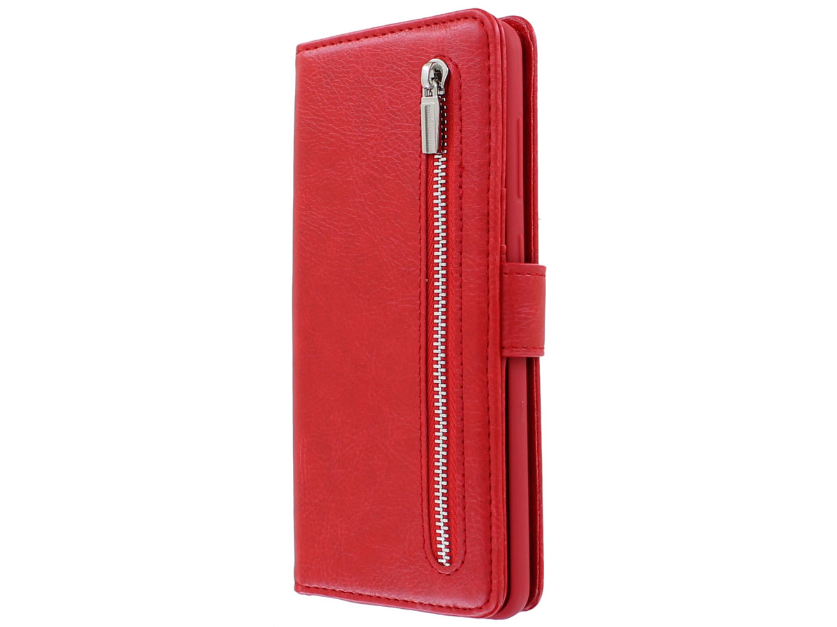 Book Case met Ritsvakje Rood - Samsung Galaxy A41 hoesje