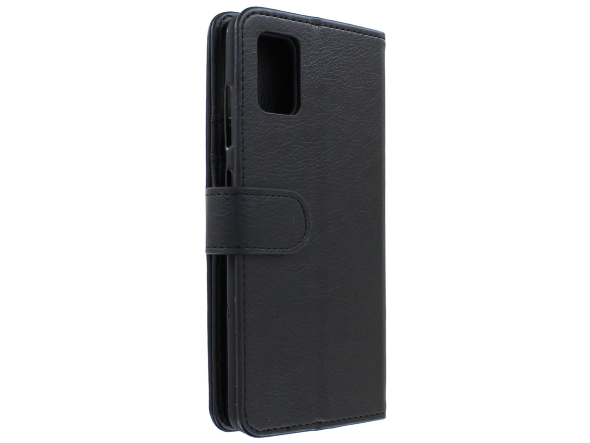 Book Case met Ritsvakje Zwart - Samsung Galaxy A41 hoesje
