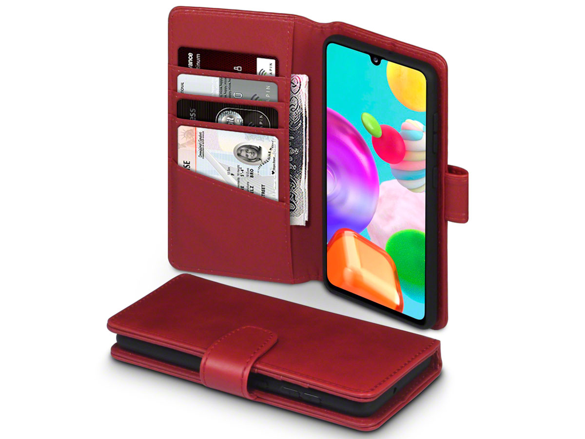 CaseBoutique Wallet Case Rood Leer - Samsung Galaxy A41 hoesje