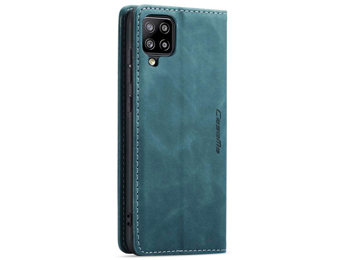 CaseMe Vintage BookCase Blauw - Samsung Galaxy A42 hoesje