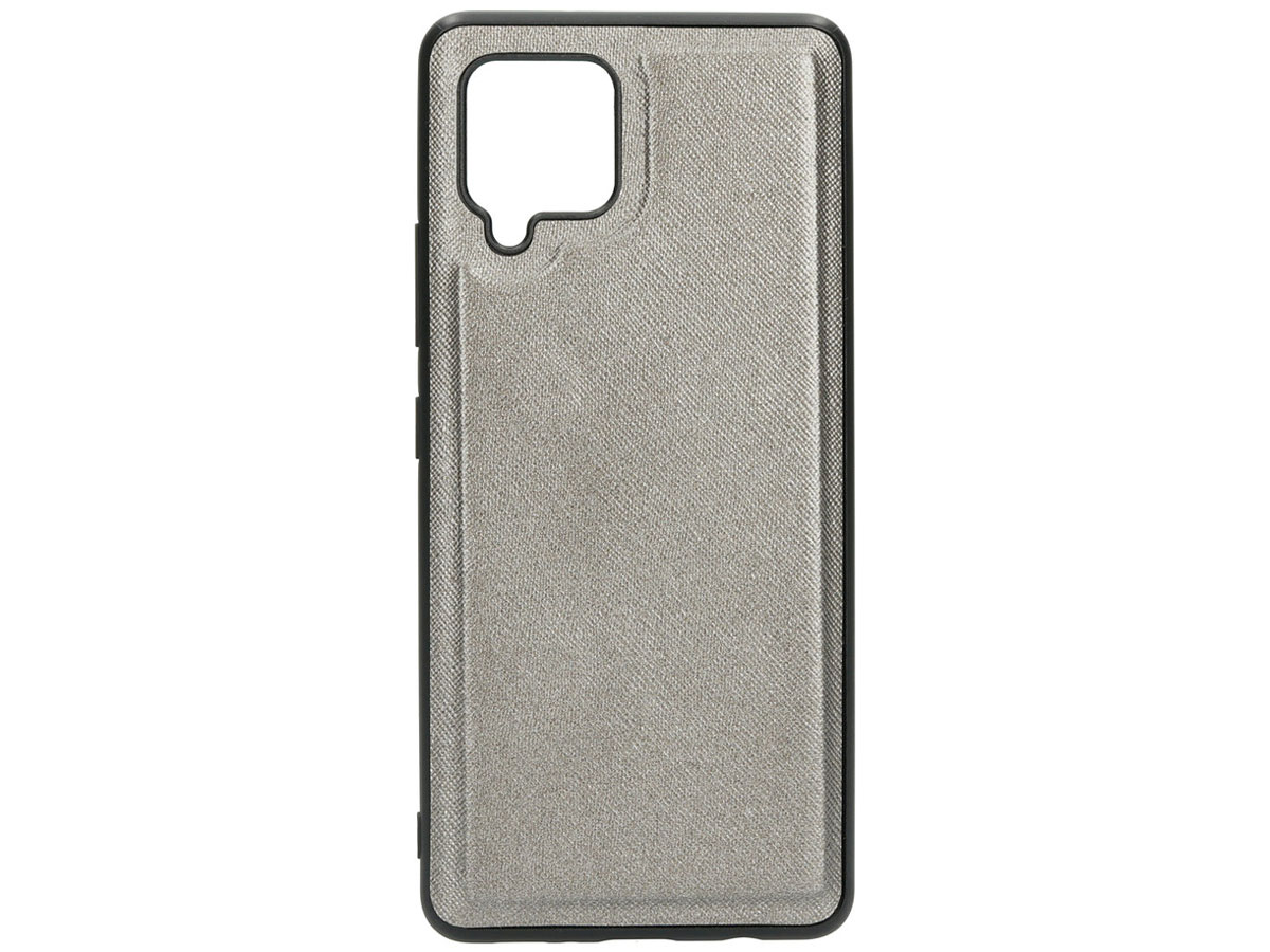 Casetastic Saffiano 2in1 Clutch Case Zilver - Samsung Galaxy A42 hoesje