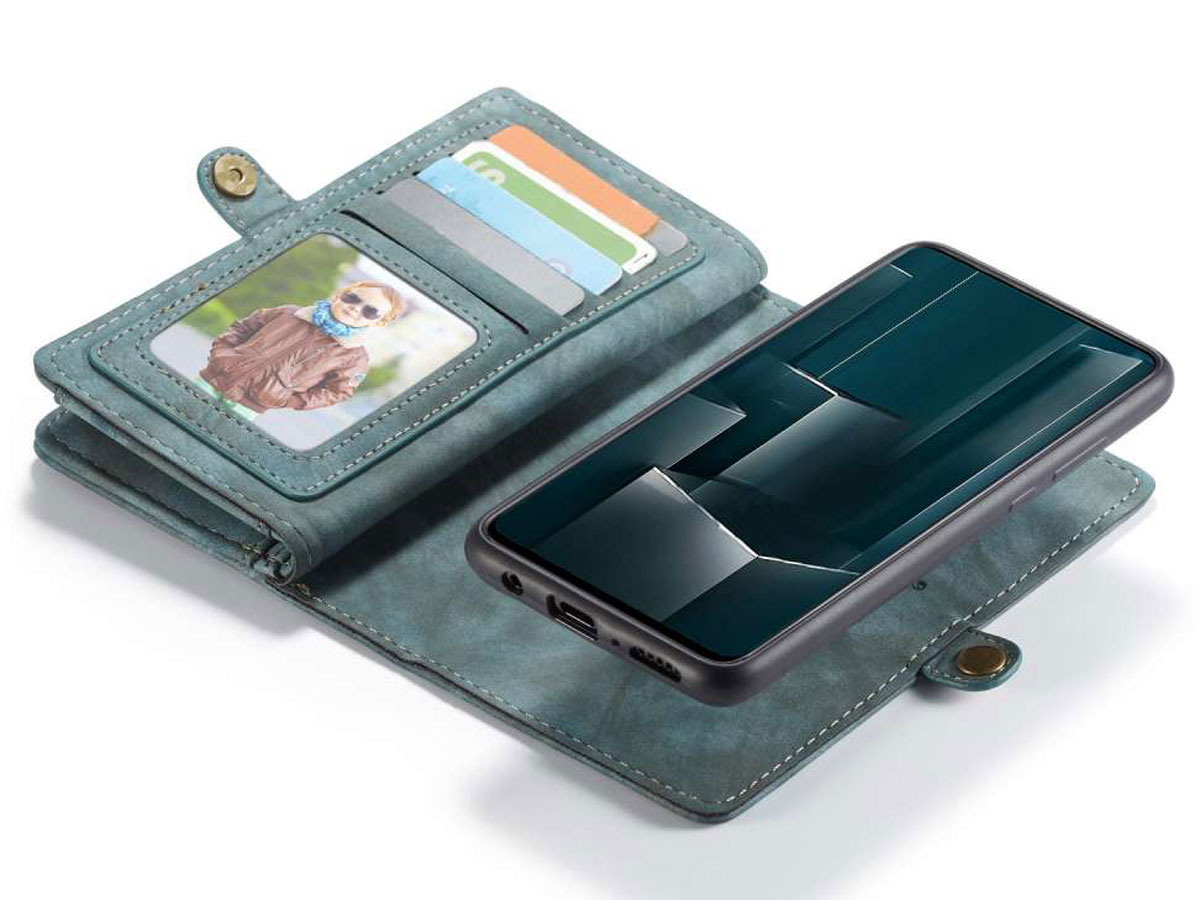 CaseMe 2in1 Wallet Ritsvak Case Blauw - Samsung Galaxy A51 Hoesje