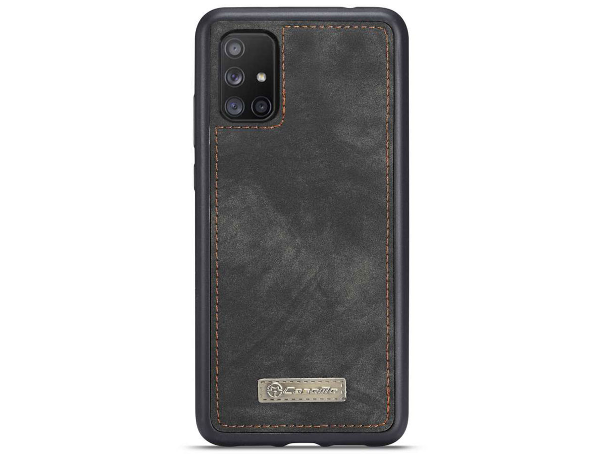 CaseMe 2in1 Wallet Ritsvak Case Zwart - Samsung Galaxy A51 Hoesje