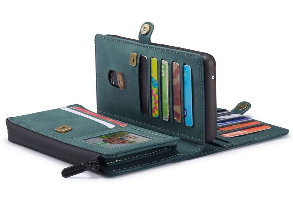 CaseMe Multi Wallet Ritsvak Case Blauw - Samsung Galaxy A51 Hoesje