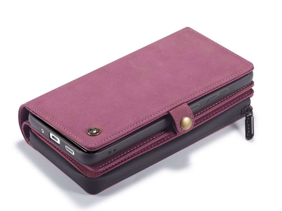 CaseMe Multi Wallet Ritsvak Case Rood - Samsung Galaxy A51 Hoesje