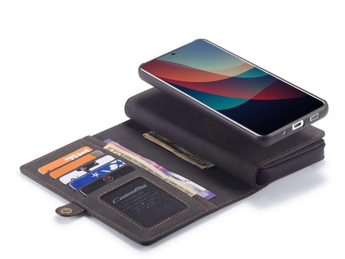 CaseMe Multi Wallet Ritsvak Case Zwart - Samsung Galaxy A51 Hoesje