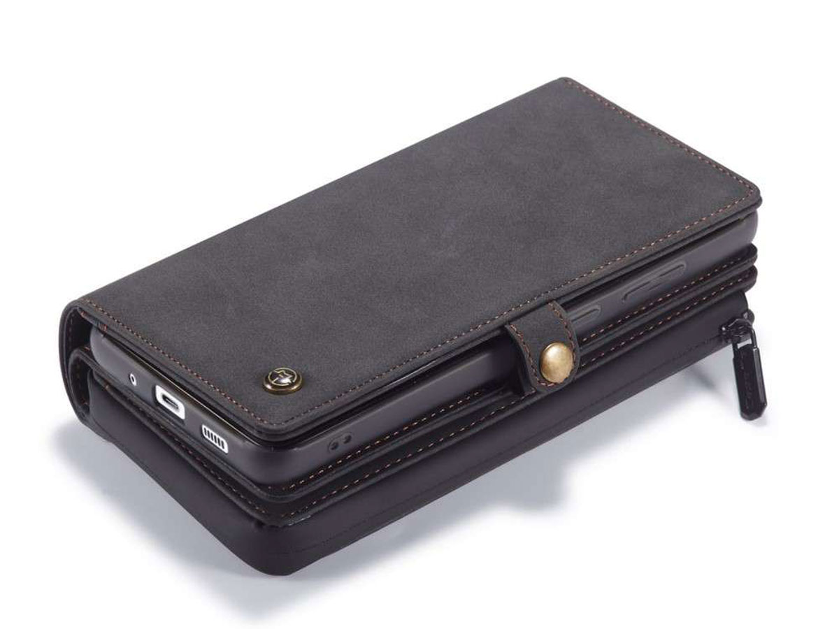 CaseMe Multi Wallet Ritsvak Case Zwart - Samsung Galaxy A51 Hoesje