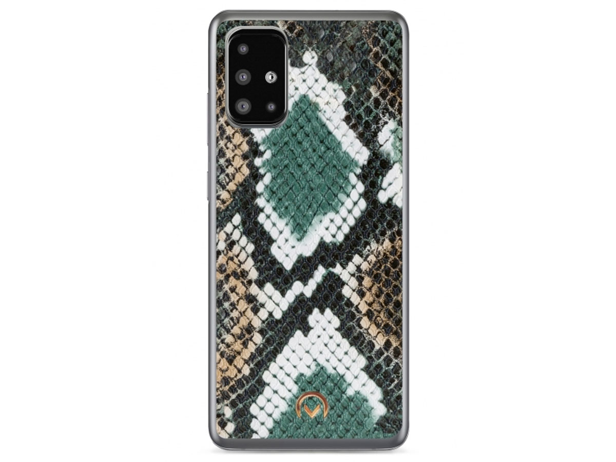 Mobilize Elegant Magnet Clutch Green Snake - Samsung Galaxy A51 Hoesje