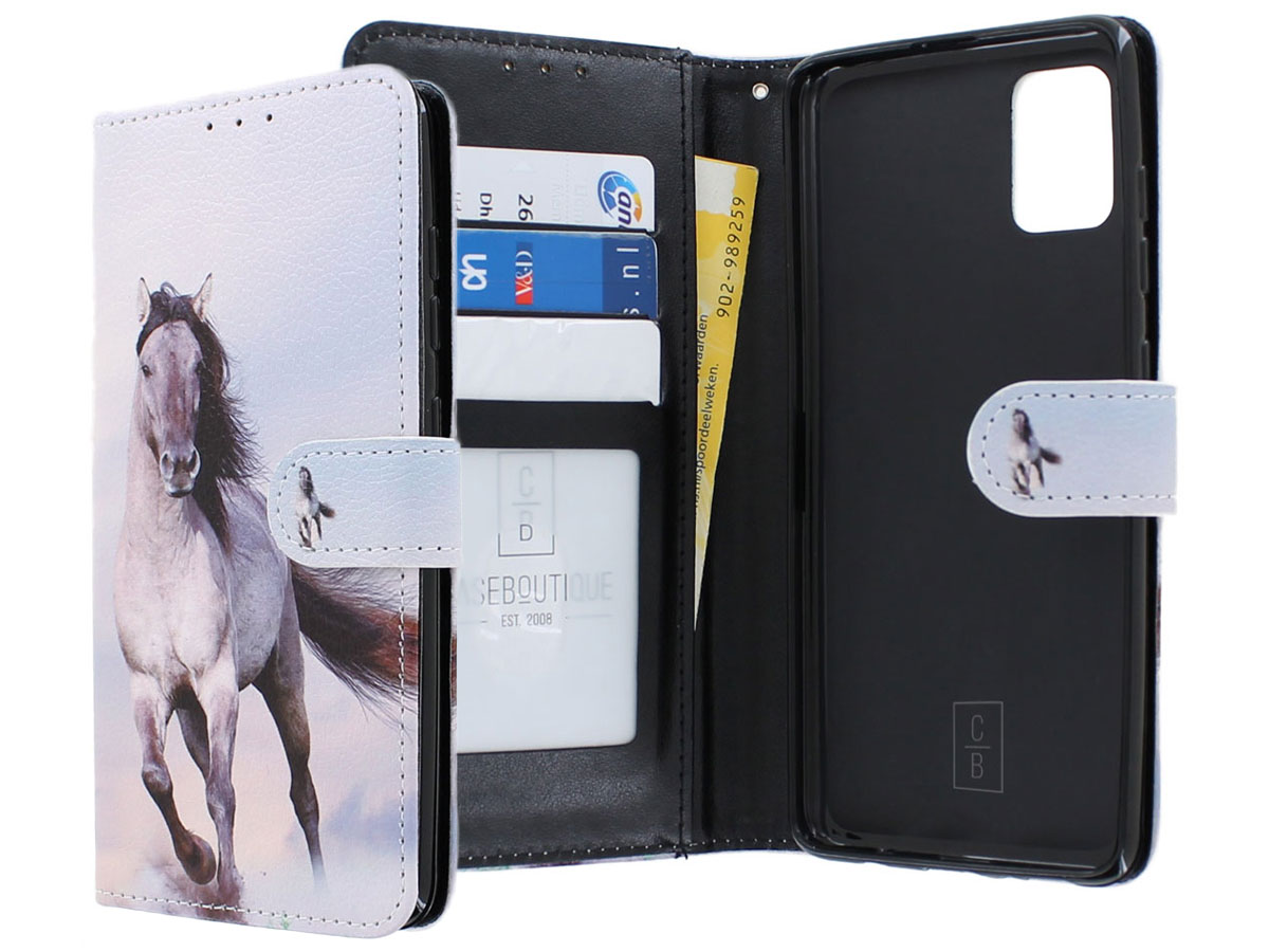 Book Case Mapje Paarden - Samsung Galaxy A51 hoesje