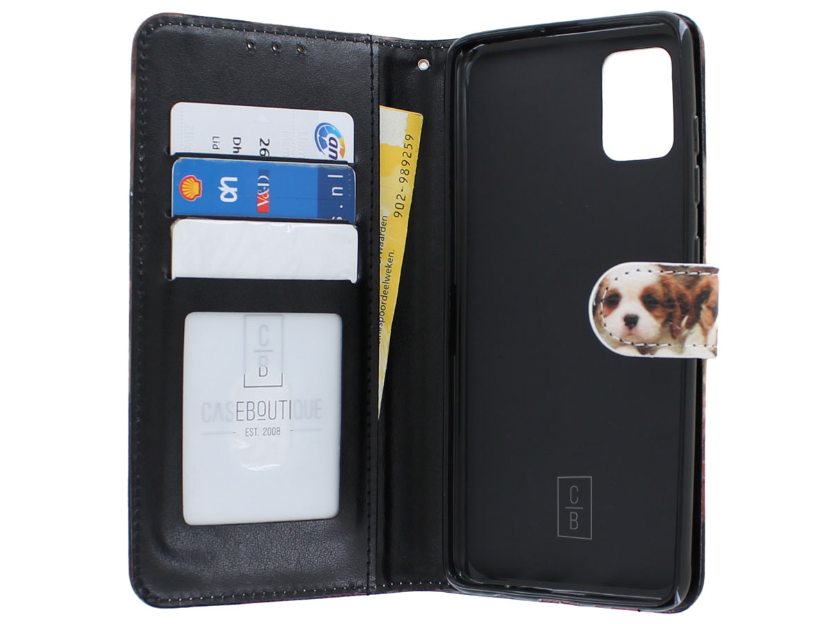 Book Case Mapje Hond Puppy - Samsung Galaxy A51 hoesje