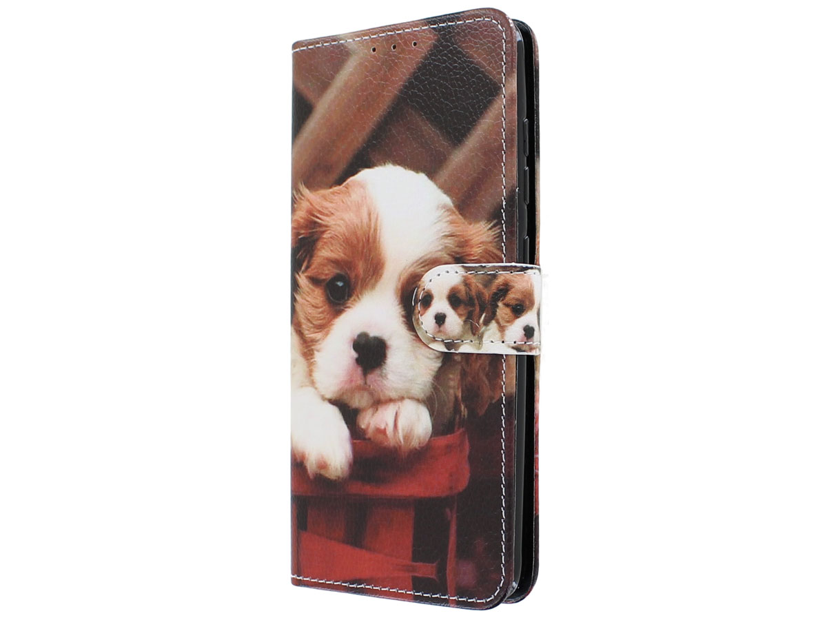 Book Case Mapje Hond Puppy - Samsung Galaxy A51 hoesje