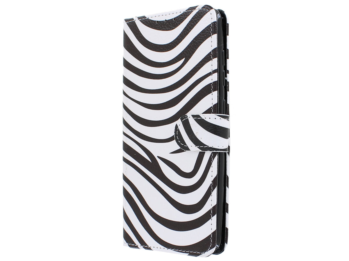 Book Case Mapje Zebra Print - Samsung Galaxy A51 hoesje