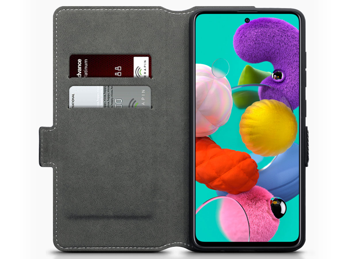 CaseBoutique Slim Bookcase Zwart - Samsung Galaxy A41 hoesje