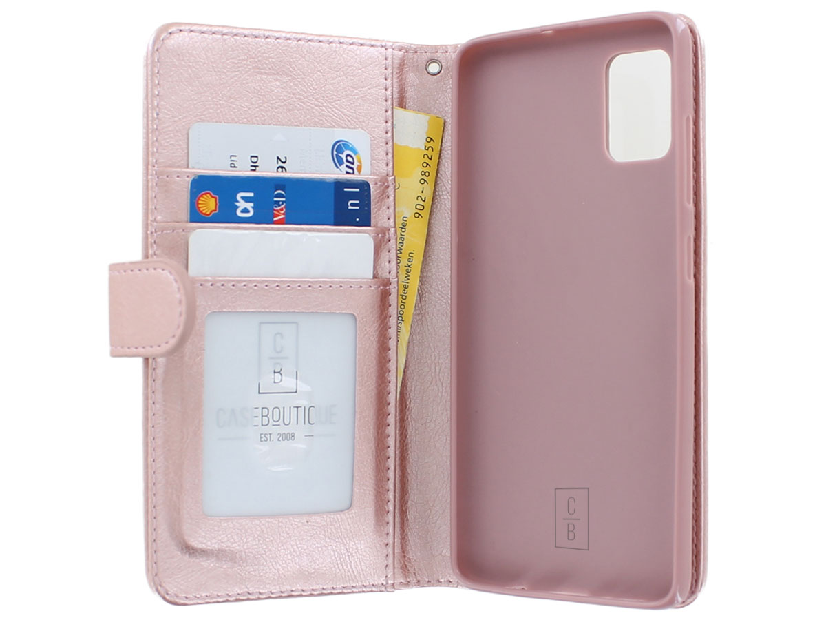 Glitsie Zip Case met Rits Rosé - Samsung Galaxy A51 hoesje