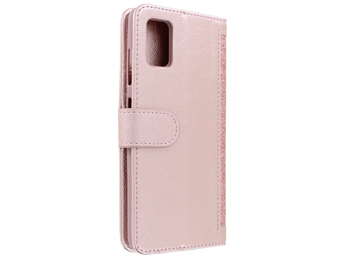 Glitsie Zip Case met Rits Rosé - Samsung Galaxy A51 hoesje