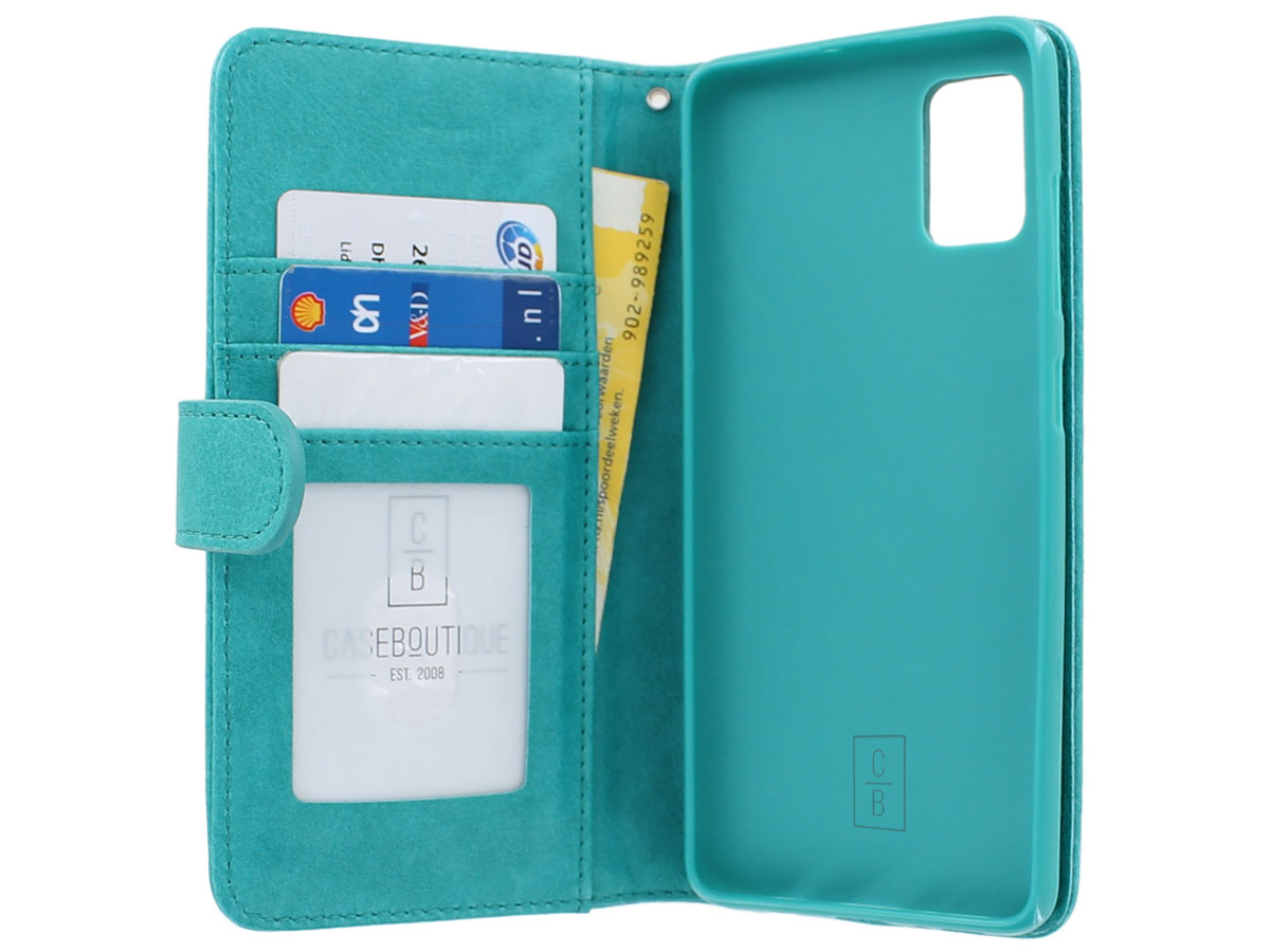 Glitsie Zip Case met Rits Turquoise - Samsung Galaxy A51 hoesje