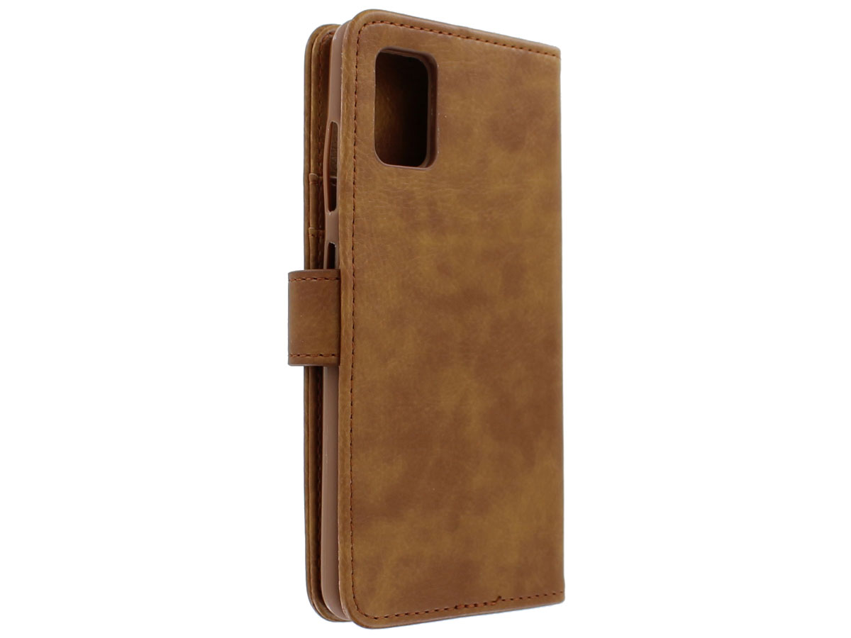 Book Case Deluxe Bruin - Samsung Galaxy A51 hoesje