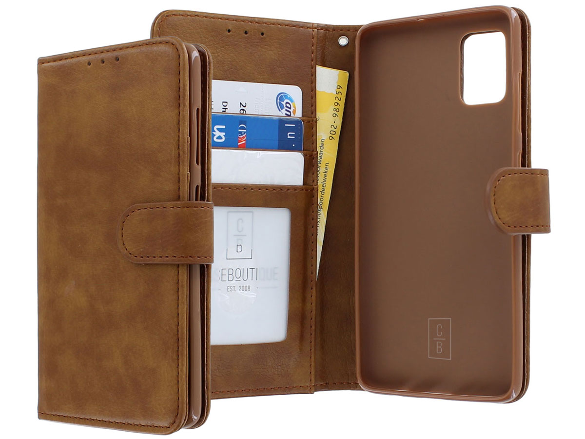 Book Case Deluxe Bruin - Samsung Galaxy A51 hoesje