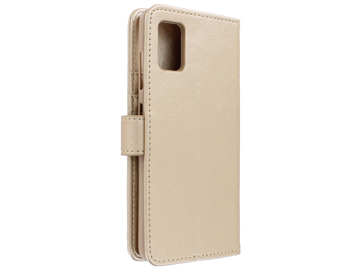 Book Case Deluxe Goud - Samsung Galaxy A51 hoesje