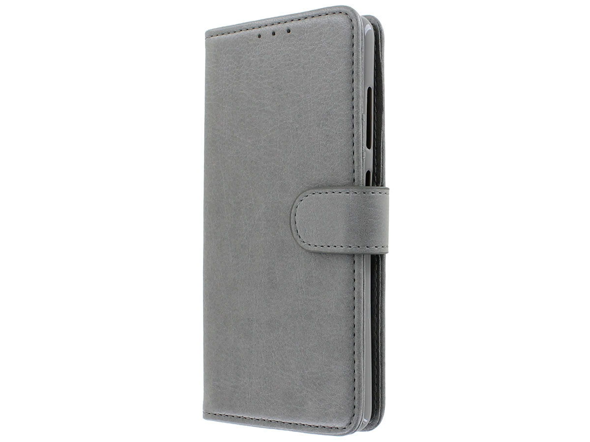 Book Case Deluxe Grijs - Samsung Galaxy A51 hoesje