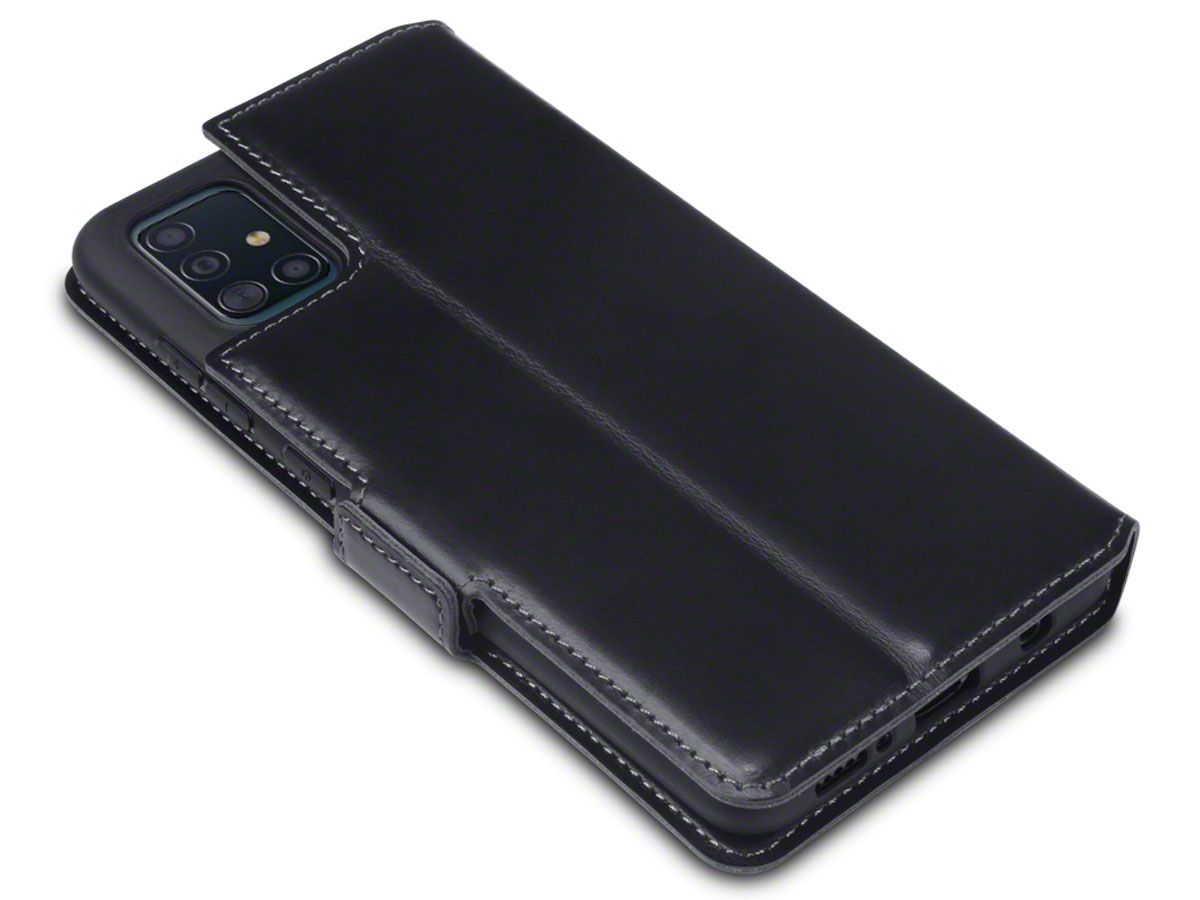 CaseBoutique Slim Bookcase Zwart Leer - Samsung Galaxy A51 hoesje