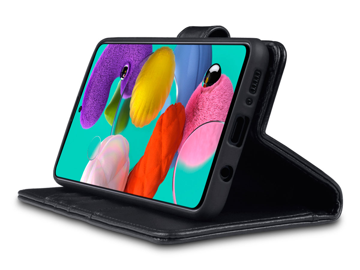 CaseBoutique Wallet Case Zwart Leer - Samsung Galaxy A51 hoesje