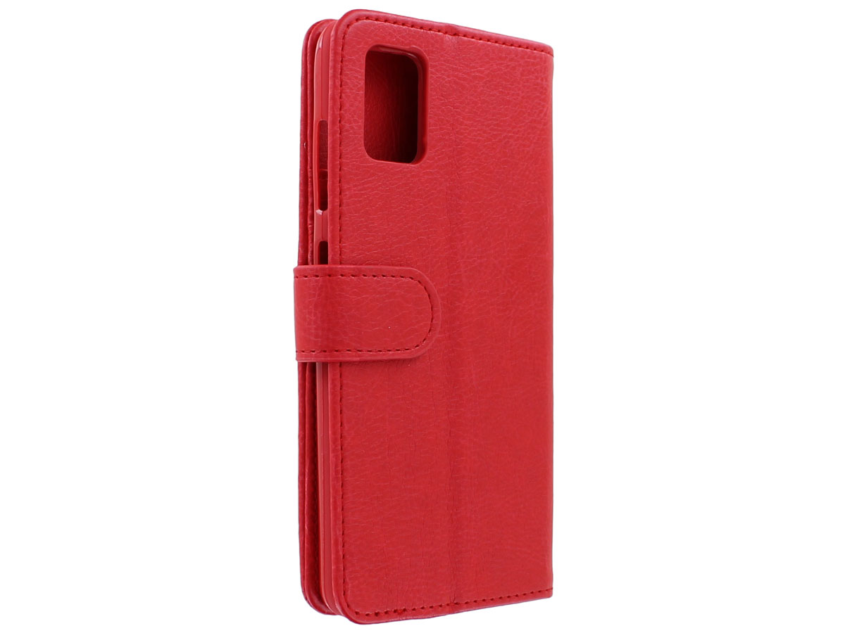Book Case met Ritsvakje Rood - Samsung Galaxy A51 hoesje
