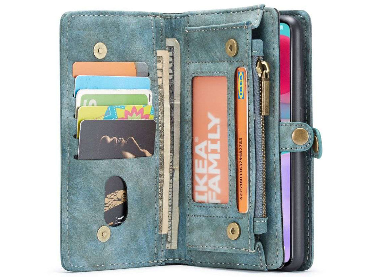 CaseMe 2in1 Wallet Ritsvak Case Blauw - Samsung Galaxy A52/A52s Hoesje