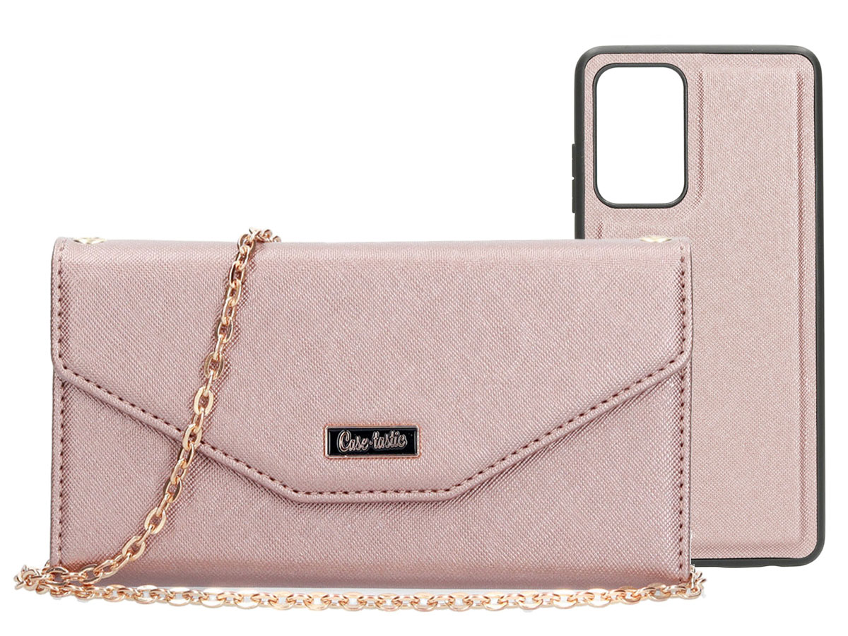 Casetastic Saffiano 2in1 Clutch Case Rosé - Samsung Galaxy A52/A52s hoesje