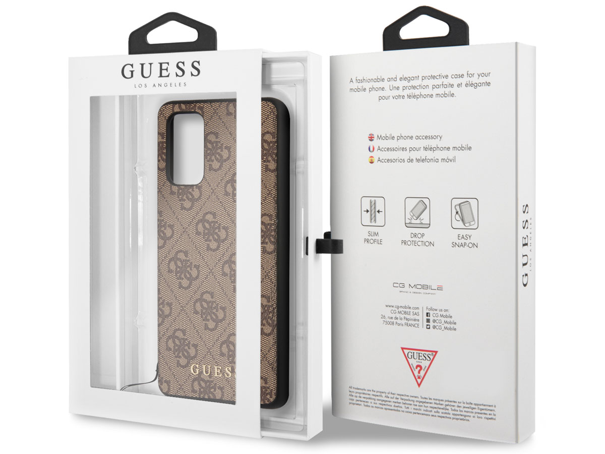 Guess Monogram Charm Case Bruin - Samsung Galaxy A52/A52s hoesje