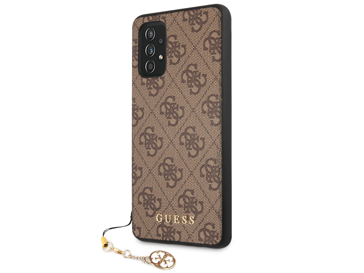 Guess Monogram Charm Case Bruin - Samsung Galaxy A52/A52s hoesje