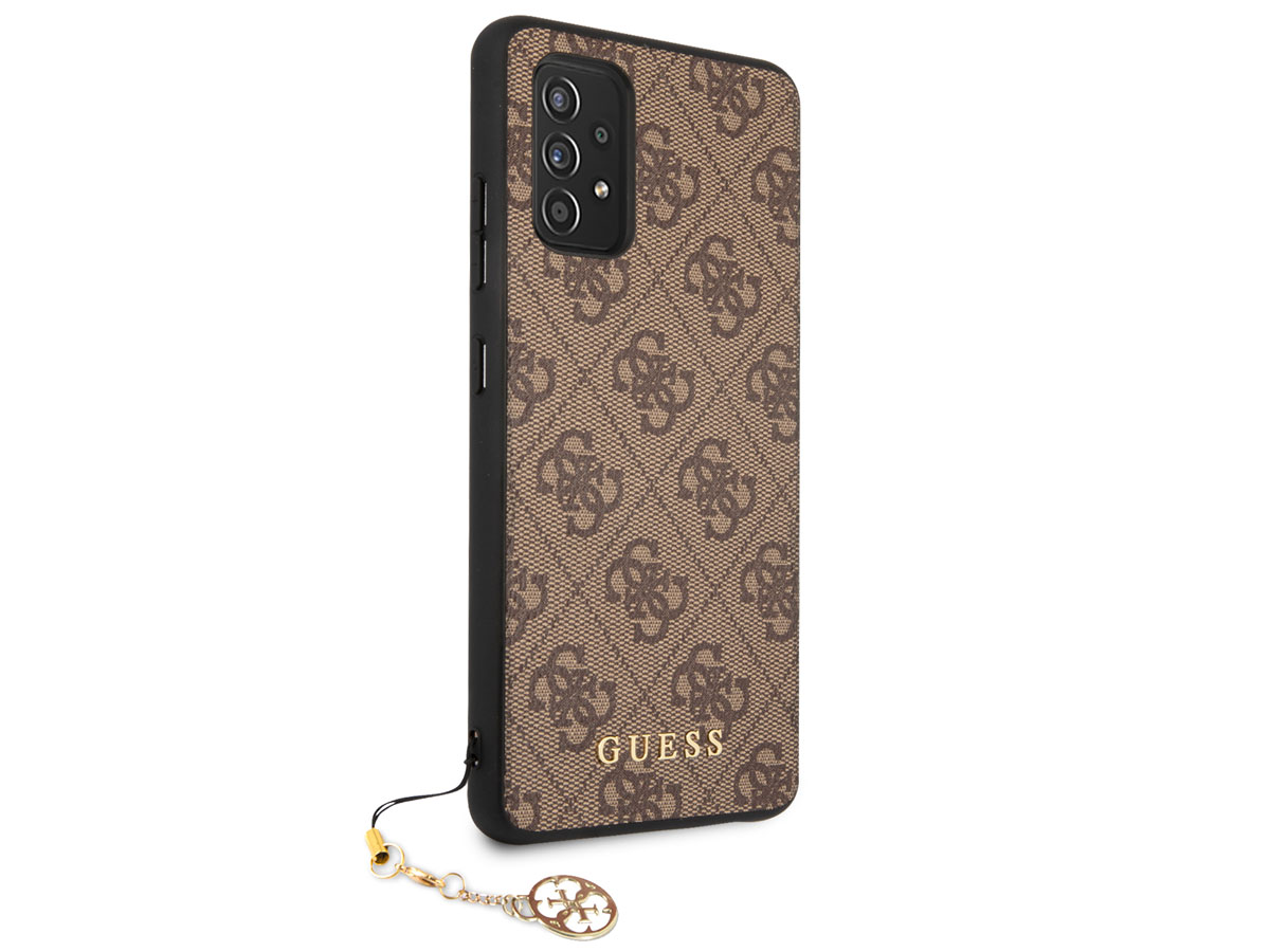 Guess Monogram Charm Case Bruin - Samsung Galaxy A52/A52s hoesje