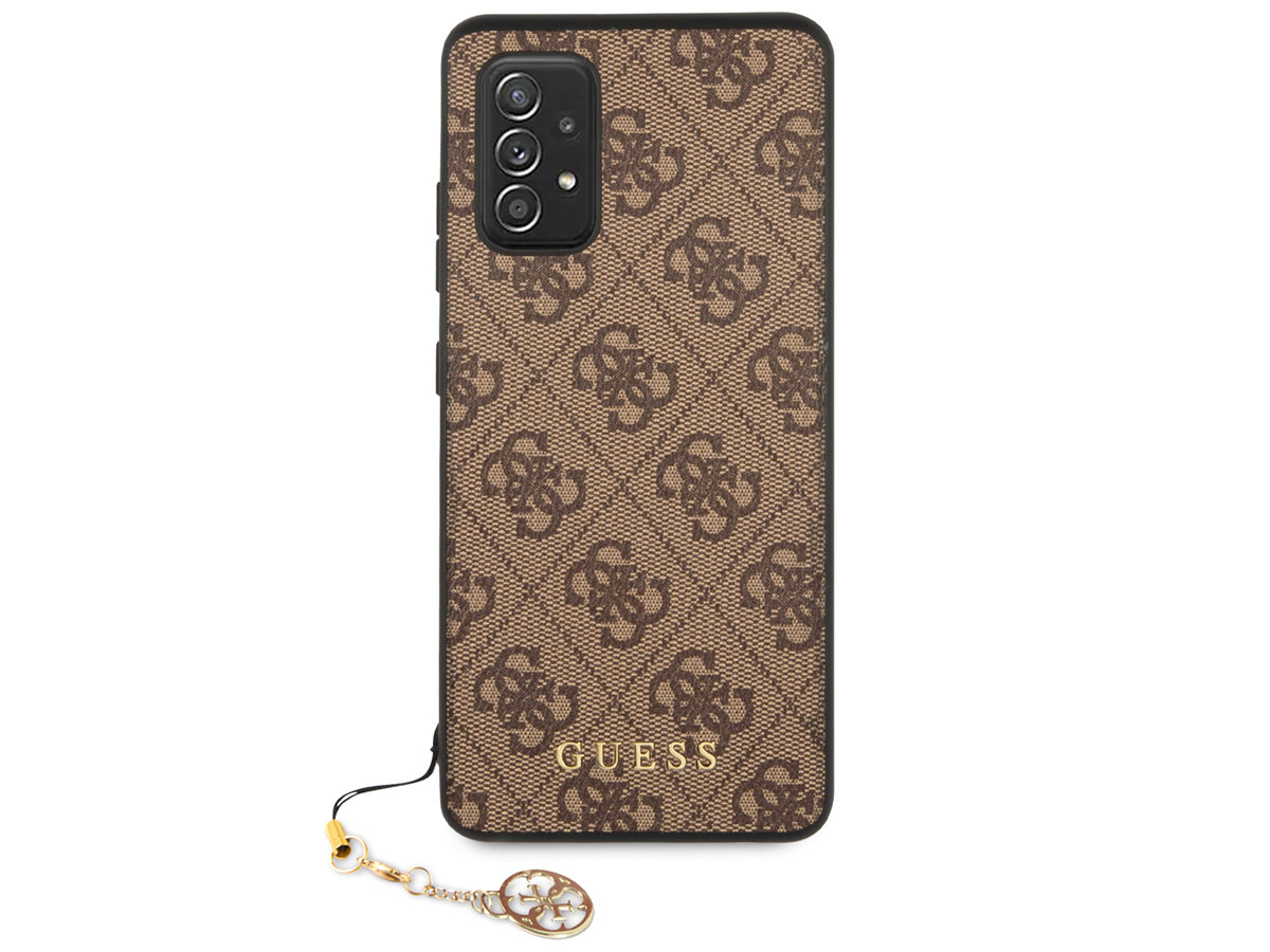 Guess Monogram Charm Case Bruin - Samsung Galaxy A52/A52s hoesje