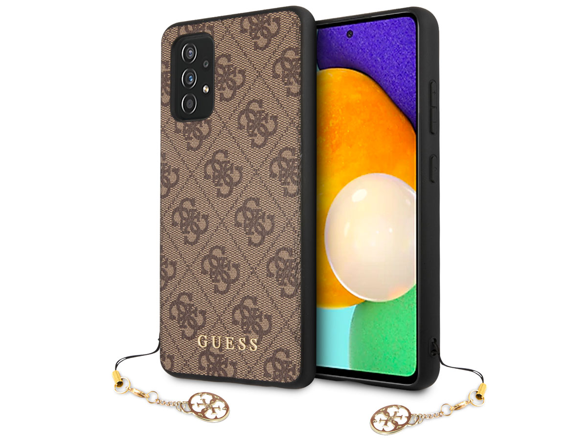 Guess Monogram Charm Case Bruin - Samsung Galaxy A52/A52s hoesje