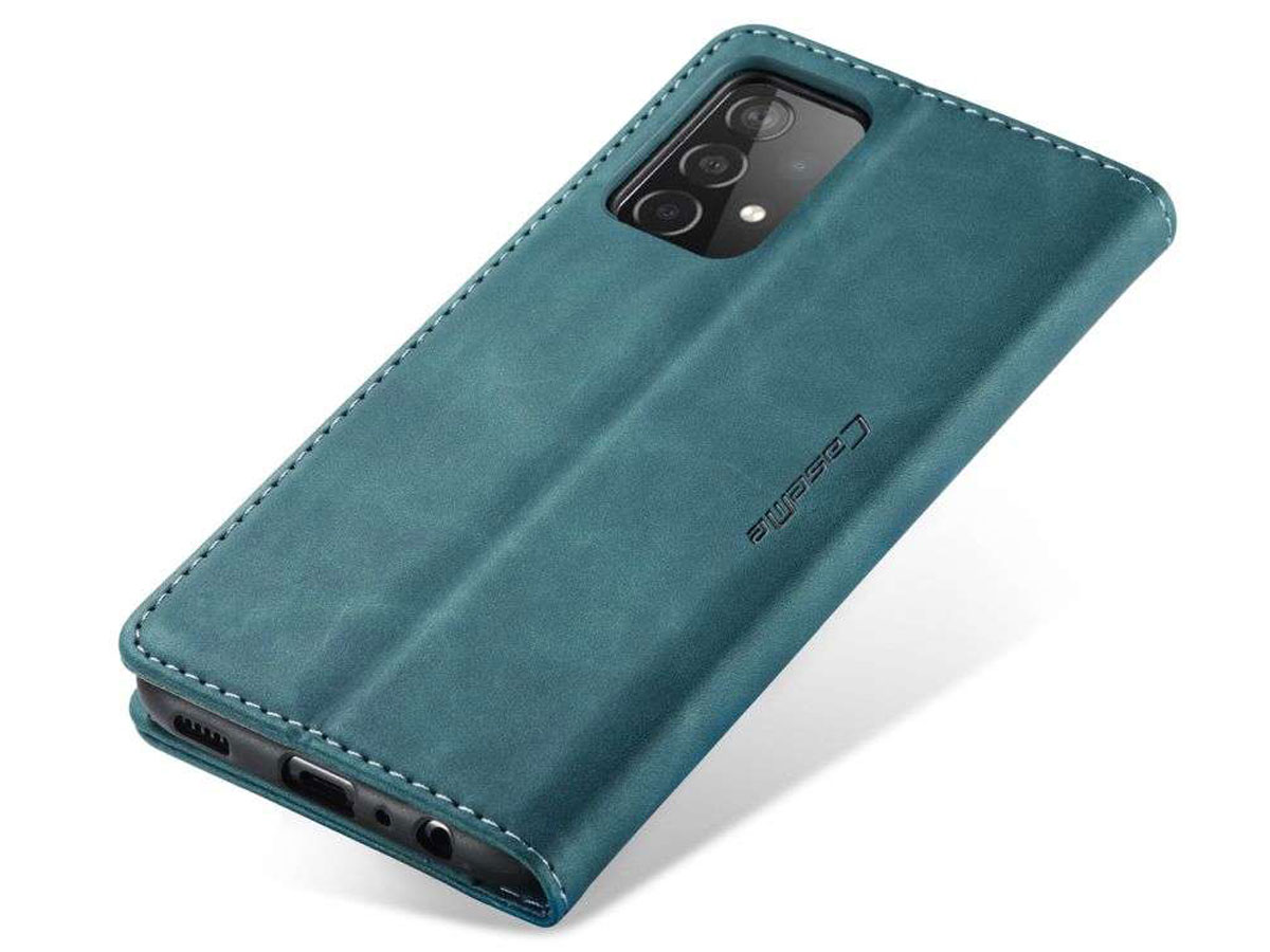 CaseMe Vintage BookCase Blauw - Samsung Galaxy A52/A52s hoesje