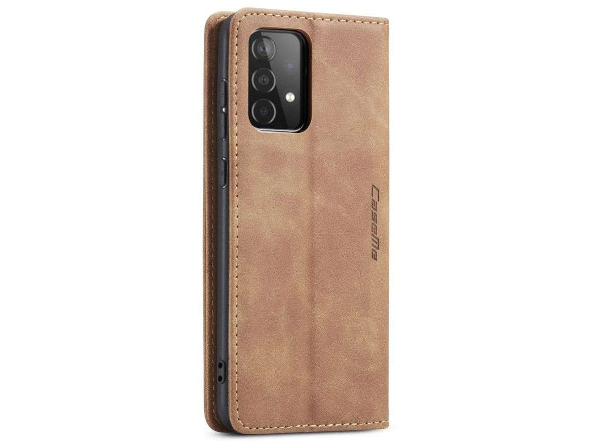 CaseMe Vintage BookCase Tan - Samsung Galaxy A52/A52s hoesje