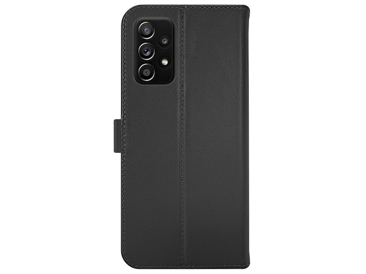 Valenta Leather Bookcase Zwart - Samsung Galaxy A52/A52s hoesje